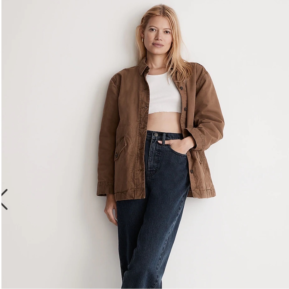 Madewell Garment-Dyed Crockett Canvas Jacket NWOT